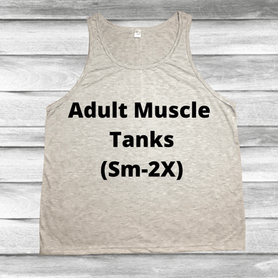 Rockin D Designs & Sublimation LLC Apparel & Accessories Adult Unisex Sublimation Muscle Tank-Tops (Sm-2X)