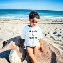 Load image into Gallery viewer, Rockin D Designs & Sublimation LLC Baby & Toddler 0/3m / Cream New Sizing short sleeve sublimation baggy romper (0/3m-4T)