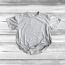 Load image into Gallery viewer, Rockin D Designs & Sublimation LLC Baby & Toddler 0/3m / Grey New Sizing short sleeve sublimation baggy romper (0/3m-4T)