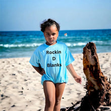 Load image into Gallery viewer, Rockin D Designs & Sublimation LLC Baby & Toddler 0/3m / Sky/blue New Sizing short sleeve sublimation baggy romper (0/3m-4T)