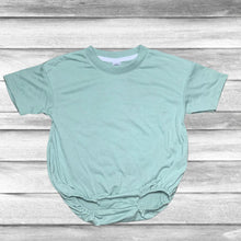 Load image into Gallery viewer, Rockin D Designs & Sublimation LLC Baby & Toddler 3/6m / Sage New Sizing 100% Polyester Short Sleeve Baggy Baby Romper  (0/3m-4T)