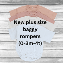 Load image into Gallery viewer, Rockin D Designs & Sublimation LLC Baby & Toddler New Sizing short sleeve sublimation baggy romper (0/3m-4T)