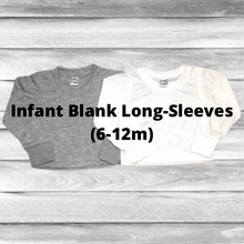 Load image into Gallery viewer, Rockin D Designs & Sublimation LLC Baby & Toddler Outerwear Infant/Toddler Blank Sublimation Long-Sleeves (3m-5t)
