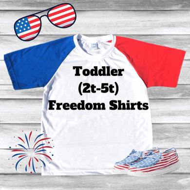 Rockin D Designs & Sublimation LLC Baby & Toddler Toddler Freedom Sublimation Unisex Raglan's (2t-5t)