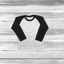 Load image into Gallery viewer, Rockin D Designs & Sublimation LLC Baby & Toddler Tops 2T / Black/Sleeve Toddler Red/Black Sublimation Long-Sleeve Raglan (2t-5t)