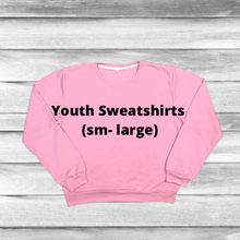 Load image into Gallery viewer, Rockin D Designs &amp; Sublimation LLC Clothing Accessories Youth-Blank Sublimation Sweatshirts (Sm, Med, &amp; Large)
