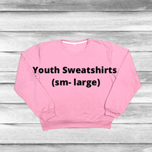 Load image into Gallery viewer, Rockin D Designs & Sublimation LLC Clothing Accessories Youth-Blank Sublimation Sweatshirts (Sm, Med, & Large)