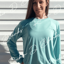 Load image into Gallery viewer, Rockin D Designs & Sublimation LLC Shirts Large / Teal Adult-Blank Unisex Colored Long Sleeve Sublimation Shirts (Sm-3X)