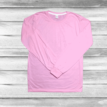 Load image into Gallery viewer, Rockin D Designs & Sublimation LLC Shirts Small / Pink Adult-Blank Unisex Colored Long Sleeve Sublimation Shirts (Sm-3X)