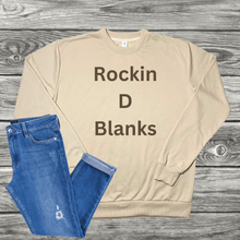 Load image into Gallery viewer, Rockin D Designs & Sublimation LLC Shirts & Tops Small / Tan Adult-Sublimation Blank 100% Polyester Colored Sweatshirts (Sm-3X)