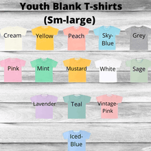 Load image into Gallery viewer, Rockin D Designs &amp; Sublimation LLC T-Shirt Youth-Sublimation Blank Colored T-Shirts (Sm-Large)
