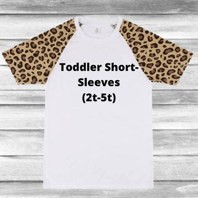 Rockin D Designs & Sublimation LLC Baby & Toddler Clothing Toddler-Short Sleeve Cheetah/White Sublimation Shirts (2T-5T)