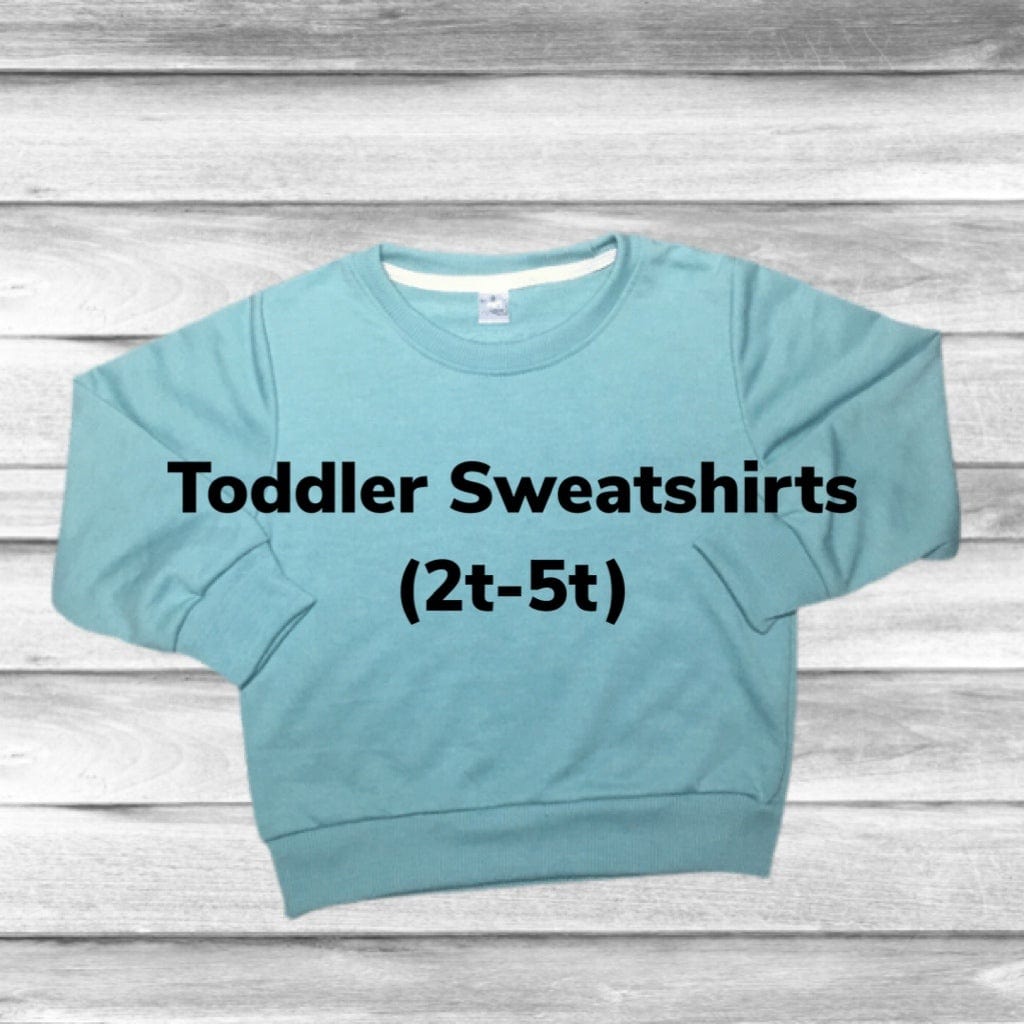 Toddler-Blank 100% Polyester Sublimation Sweatshirts (2T-5T) 5T / White