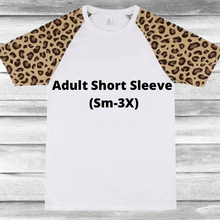 Load image into Gallery viewer, Rockin D Designs &amp; Sublimation LLC T-Shirt Adult-Short Sleeve White/Cheetah Sublimation Shirts (Sm-3X)
