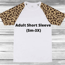 Load image into Gallery viewer, Rockin D Designs & Sublimation LLC T-Shirt Adult-Short Sleeve White/Cheetah Sublimation Shirts (Sm-3X)