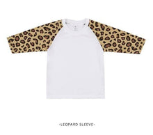 Load image into Gallery viewer, Rockin D Designs & Sublimation LLC Youth Raglan 3/4 Sleeve White/Cheetah