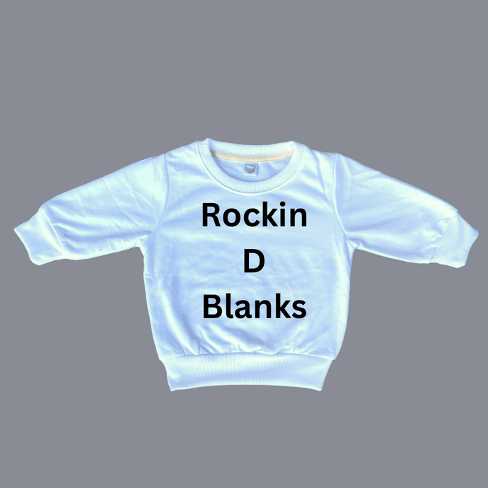 Rockin D Designs & Sublimation LLC Baby & Toddler 6-12m / White Infant-Blank Sublimation Sweatshirts (6-12m)