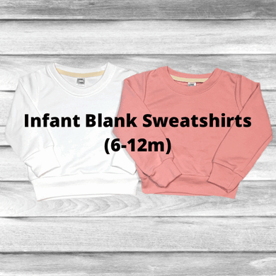 Rockin D Designs & Sublimation LLC Baby & Toddler Infant-Blank Sublimation Sweatshirts (6-12m)