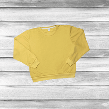 Load image into Gallery viewer, Rockin D Designs &amp; Sublimation LLC Clothing Accessories Med / Mustard Youth-Blank Sublimation Sweatshirts (Sm, Med, &amp; Large)
