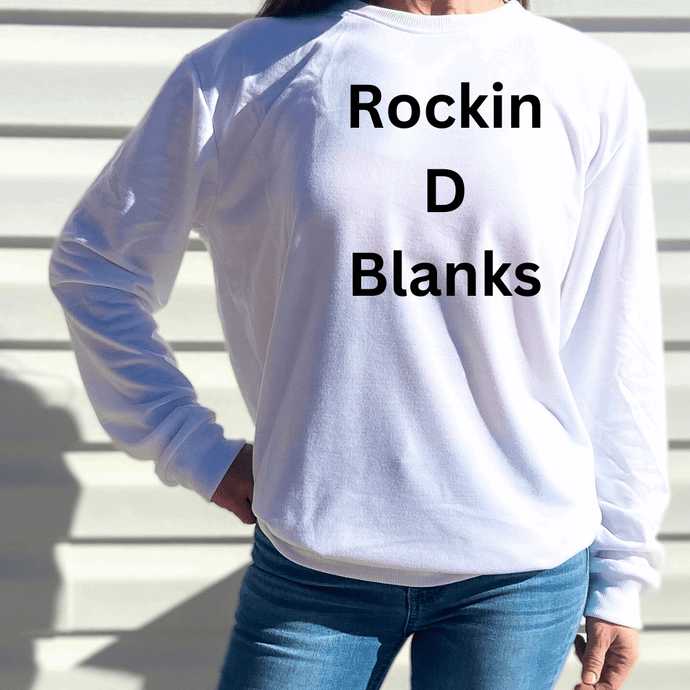 Rockin D Designs & Sublimation LLC Shirts & Tops Small / White Adult-Sublimation Blank Colored Sweatshirts (Sm-3X)