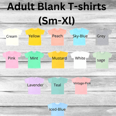 Rockin D Designs & Sublimation LLC T-Shirt Adult-Blank Unisex Sublimation Colored T-shirts (Sm-XL)