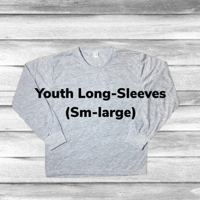 Rockin D Designs & Sublimation LLC Shirts & Tops Youth-Blank Sublimation Long-Sleeves