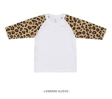 Load image into Gallery viewer, Rockin D Designs &amp; Sublimation LLC Youth Raglan 3/4 Sleeve White/Cheetah
